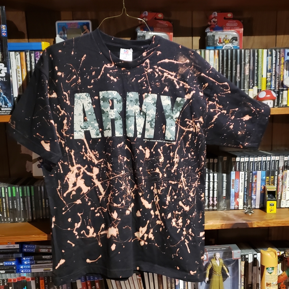 Army acid splattered Lrg shirt